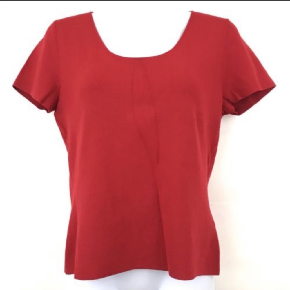 Lafayette 148 Red Top Petite Medium